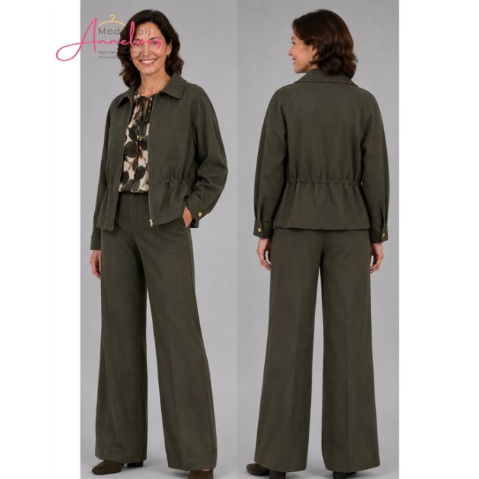 Batida Jasje rits taillekoord 2580 Khaki Batida Jasje rits taillekoord 2580 Khaki